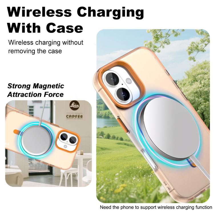 For iPhone 17 IMAK Candy Series Shockproof MagSafe Phone Case(Orange) by imak