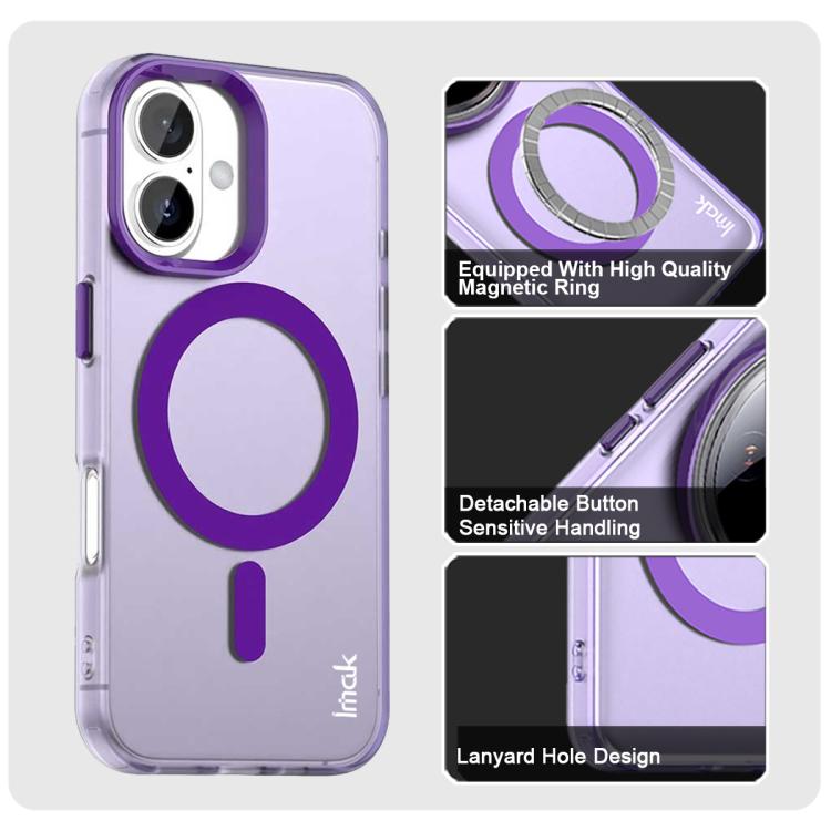 For iPhone 17 IMAK Candy Series Shockproof MagSafe Phone Case(Purple) by imak