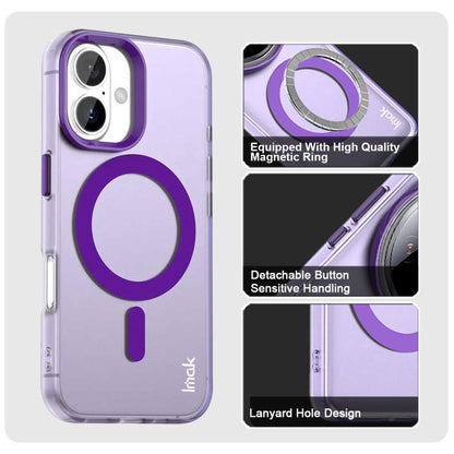 For iPhone 17 IMAK Candy Series Shockproof MagSafe Phone Case(Purple) by imak