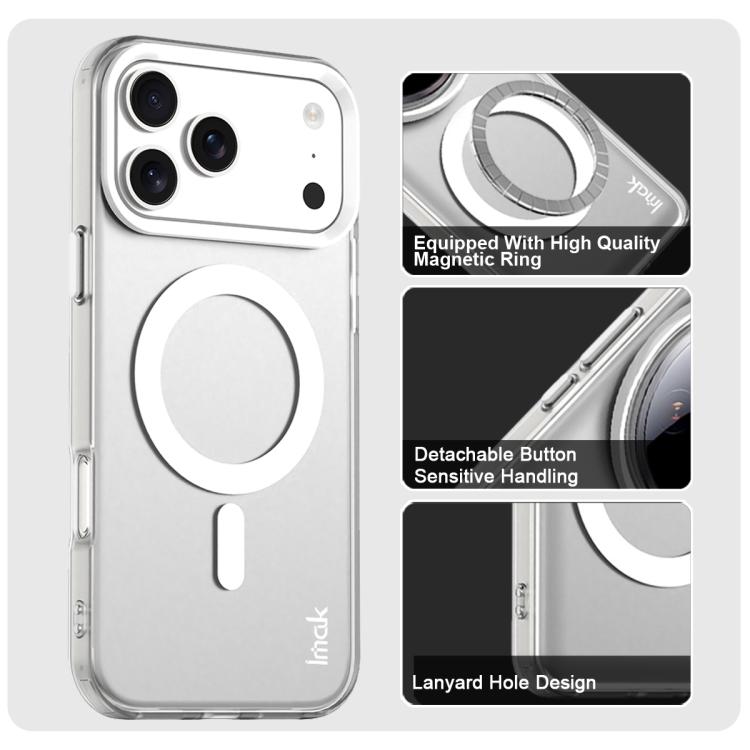 For iPhone 17 Pro IMAK Candy Series Shockproof MagSafe Phone Case(White) by imak