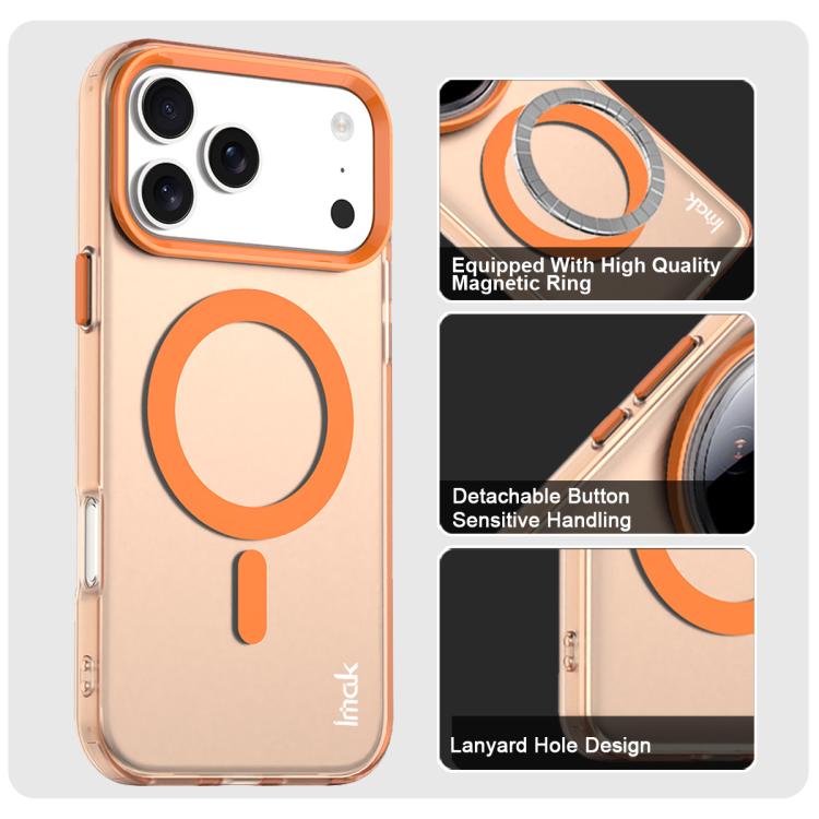 For iPhone 17 Pro IMAK Candy Series Shockproof MagSafe Phone Case(Orange) by imak