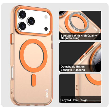 For iPhone 17 Pro IMAK Candy Series Shockproof MagSafe Phone Case(Orange) by imak