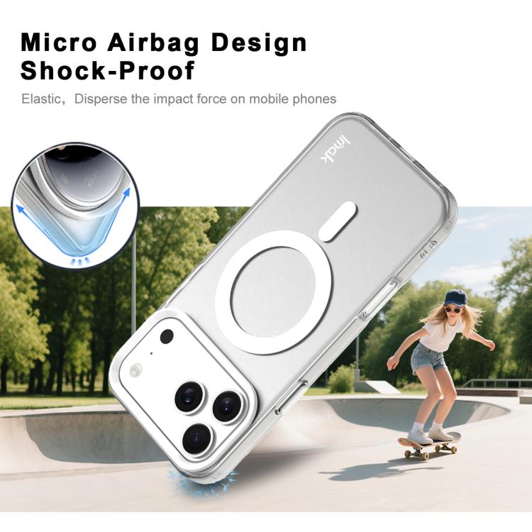For iPhone 17 Pro Max IMAK Candy Series Shockproof MagSafe Phone Case(White) by imak