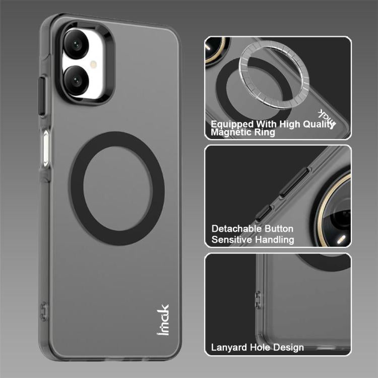 For Samsung Galaxy A06 5G IMAK Chocolate Series TPU + PET MagSafe Phone Case(Black) by imak