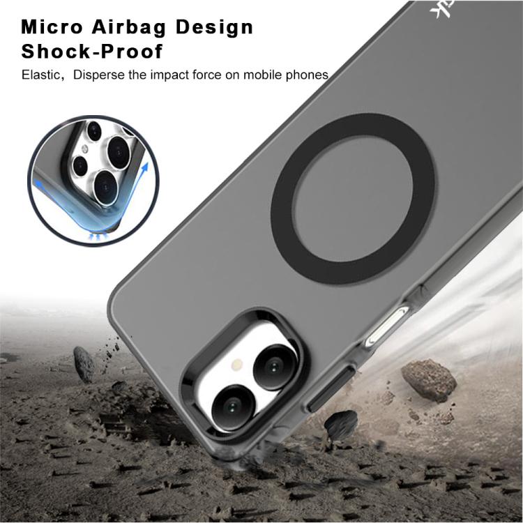 For Samsung Galaxy A06 5G IMAK Chocolate Series TPU + PET MagSafe Phone Case(Black) by imak