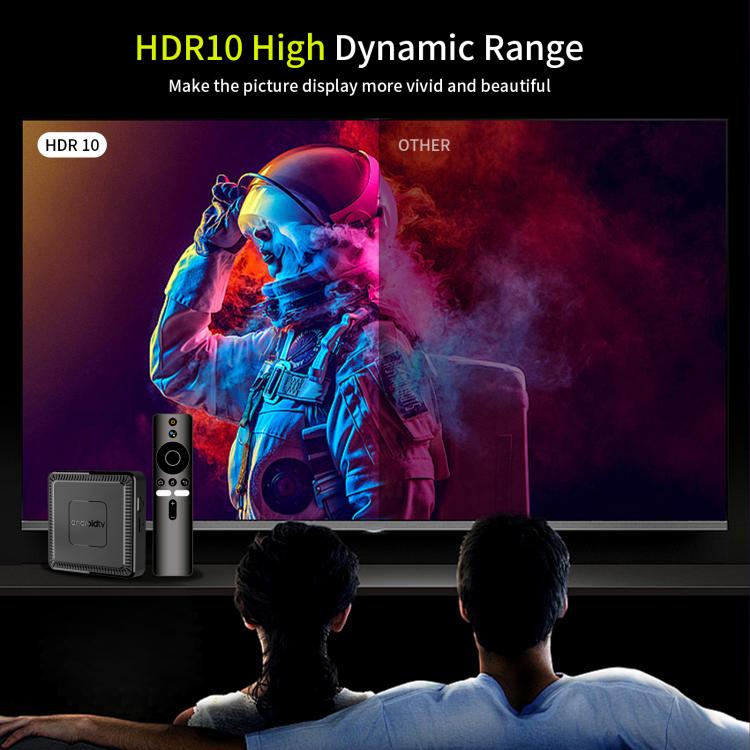 Q7 4K UHD Android 10 Smart TV Box with Remote Control, 2GB+8GB, Allwinner H313 Quad-Core(UK Plug) by bashfashion