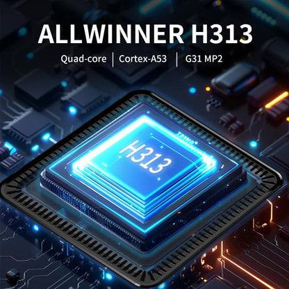 Q7 4K UHD Android 10 Smart TV Box with Remote Control, 2GB+8GB, Allwinner H313 Quad-Core(UK Plug) by bashfashion