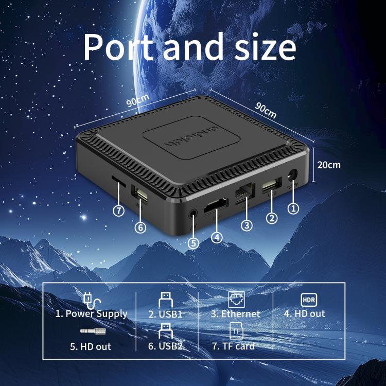 Q7 4K UHD Android 10 Smart TV Box with Remote Control, 2GB+8GB, Allwinner H313 Quad-Core(UK Plug) by bashfashion