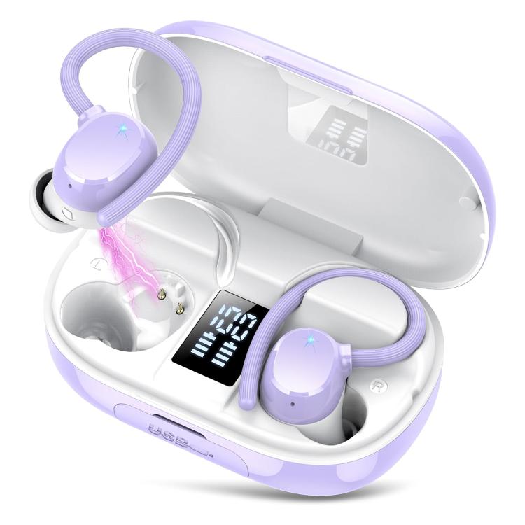 Q22 On Ear In-ear Stereo Noise Reduction Bluetooth Earphone(Light Purple) by bashfashion