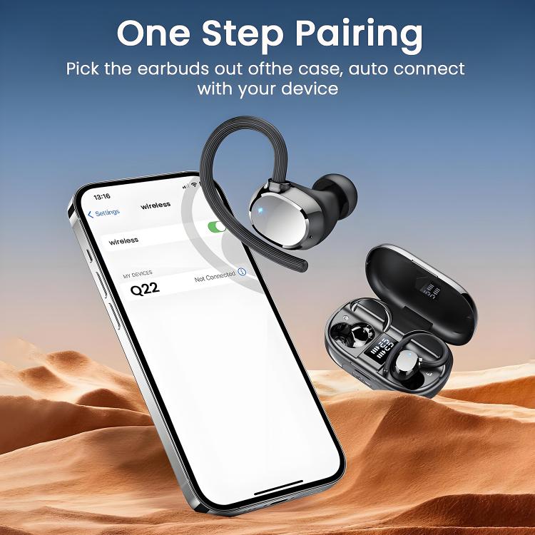 Q22 On Ear In-ear Stereo Noise Reduction Bluetooth Earphone(Sapphire Blue) by bashfashion