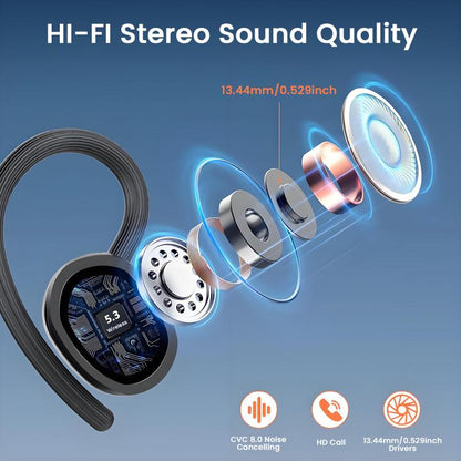 Q22 On Ear In-ear Stereo Noise Reduction Bluetooth Earphone(Light Purple) by bashfashion