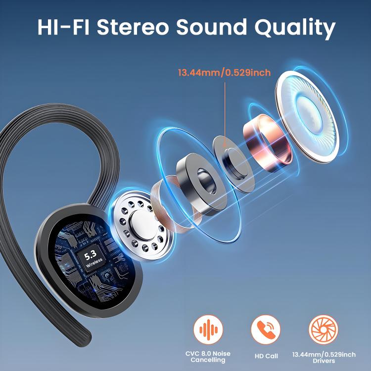 Q22 On Ear In-ear Stereo Noise Reduction Bluetooth Earphone(Light Blue) by bashfashion