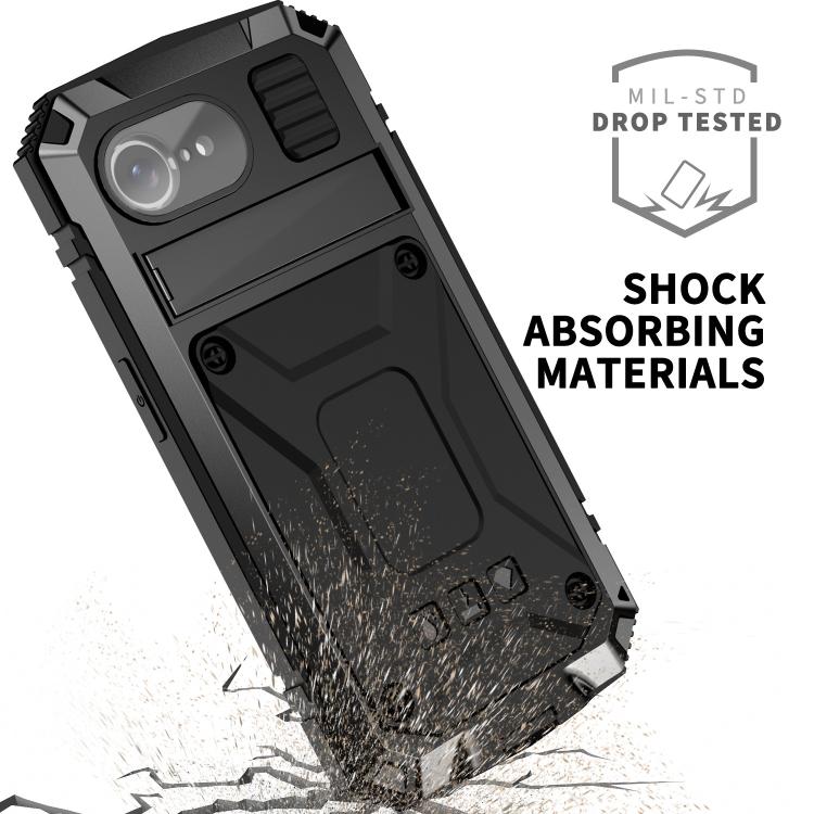 For iPhone 16e IP68 Waterproof Dustproof Shockproof Phone Case(Black) by bashfashion