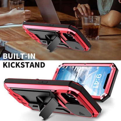 For iPhone 16e Sliding Camera IP68 Waterproof Holder Phone Case(Red) by bashfashion