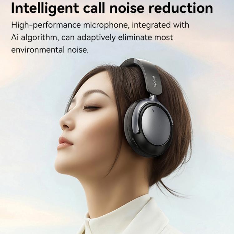 Yesido EP07 Hybrid Dual-feed ANC Noise Reduction Bluetooth Headphones(Black) by Yesido