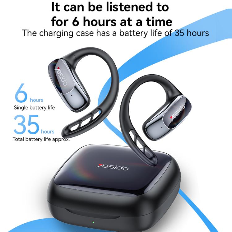 Yesido YSP24 Ear-hook Open OWS Bluetooth Earphone(Black) by Yesido