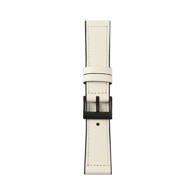 For Samsung Galaxy Watch 3 41mm TPU + Leather Watch Band(White) by bashfashion