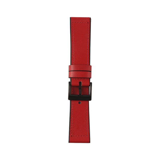 For Samsung Galaxy Watch 3 41mm TPU + Leather Watch Band(Red) by bashfashion