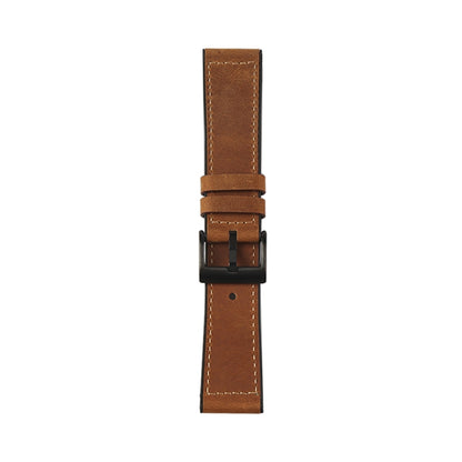 For Samsung Galaxy Watch 3 41mm TPU + Leather Watch Band(Crazy Horse Brown) by bashfashion
