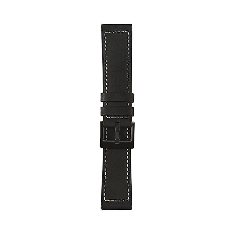 For Samsung Galaxy Watch 3 45mm TPU + Leather Watch Band(Black) by bashfashion