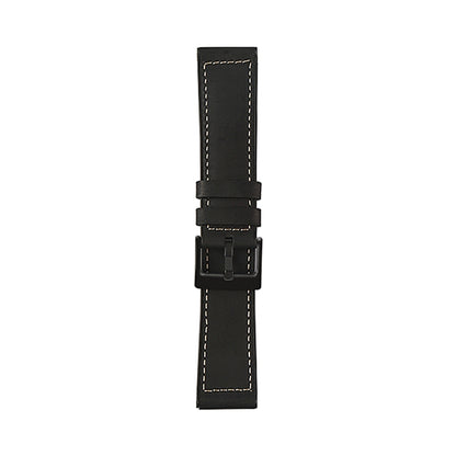 For Samsung Galaxy Watch 3 45mm TPU + Leather Watch Band(Black) by bashfashion