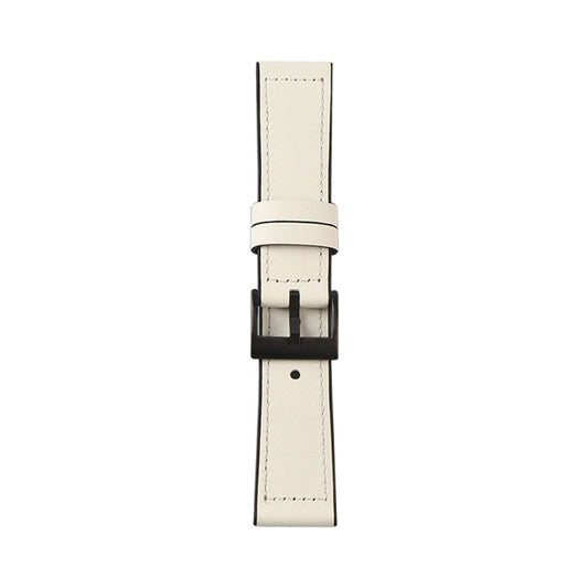 For Samsung Galaxy Watch 3 45mm TPU + Leather Watch Band(White) by bashfashion