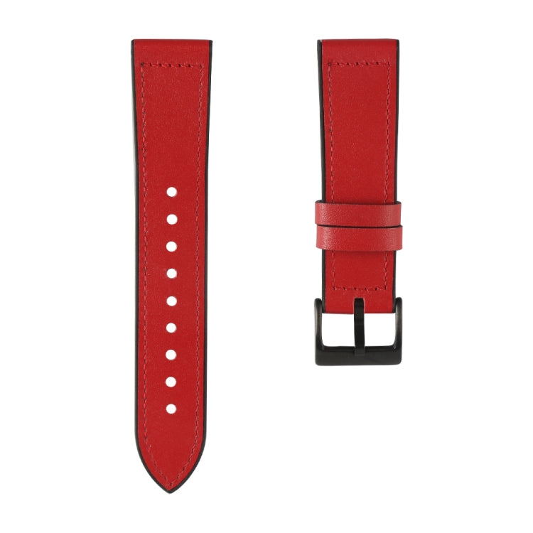 For Samsung Galaxy Watch 3 45mm TPU + Leather Watch Band(Red) by bashfashion