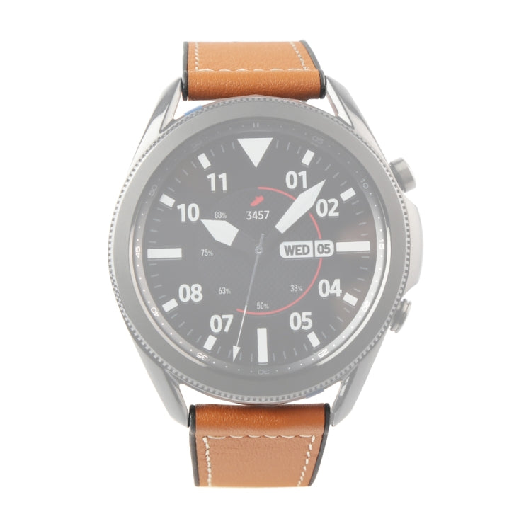 For Samsung Galaxy Watch 3 45mm TPU + Leather Watch Band(Pink) by bashfashion