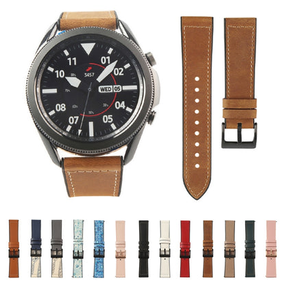 For Samsung Galaxy Watch 3 45mm TPU + Leather Watch Band(Light Pink) by bashfashion