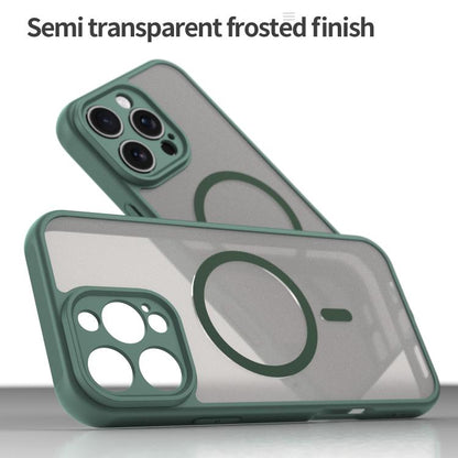 For iPhone 16e Fan Dun Series TPU Hybrid PC Frosted Magsafe Phone Case(Green) by bashfashion