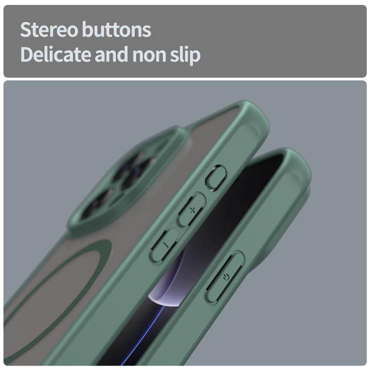 For iPhone 16e Fan Dun Series TPU Hybrid PC Frosted Magsafe Phone Case(Green) by bashfashion