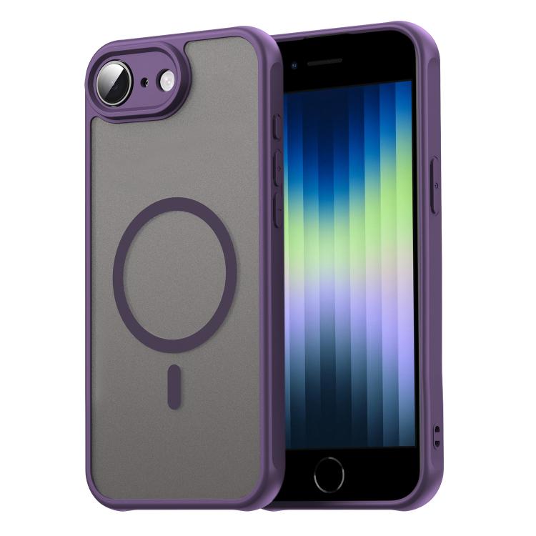 For iPhone 16e Fan Dun Series TPU Hybrid PC Frosted Magsafe Phone Case(Purple) by bashfashion