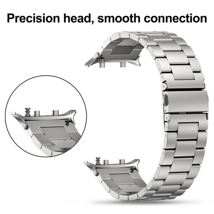 For Huawei Watch D2 Three Beads Stainless Steel Watch Band(Grey) by bashfashion