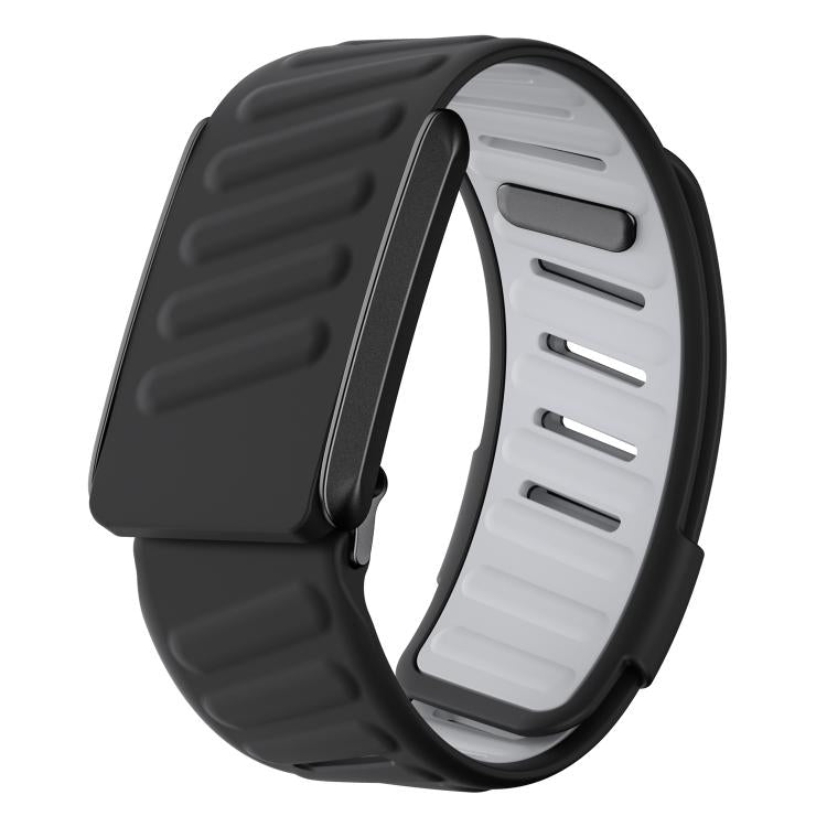 For WHOOP 4.0 Silicone Sports Watch Band(Black+Light Grey) by bashfashion