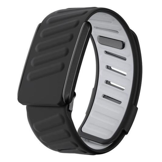 For WHOOP 4.0 Silicone Sports Watch Band(Black+Light Grey) by bashfashion