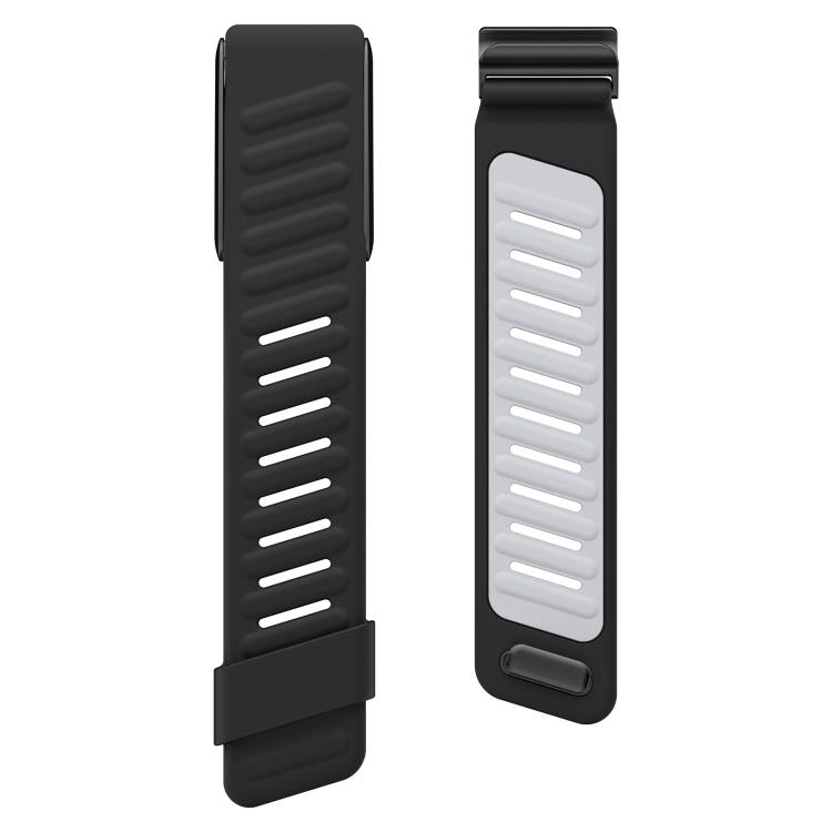 For WHOOP 4.0 Silicone Sports Watch Band(Black+Light Grey) by bashfashion