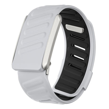 For WHOOP 4.0 Silicone Sports Watch Band(Light Grey+Black) by bashfashion
