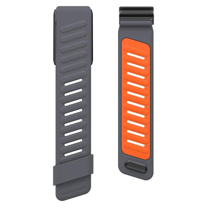 For WHOOP 4.0 Silicone Sports Watch Band(Dark Grey+Orange) by bashfashion