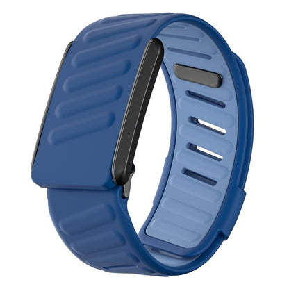 For WHOOP 4.0 Silicone Sports Watch Band(Dark Blue+Light Blue) by bashfashion