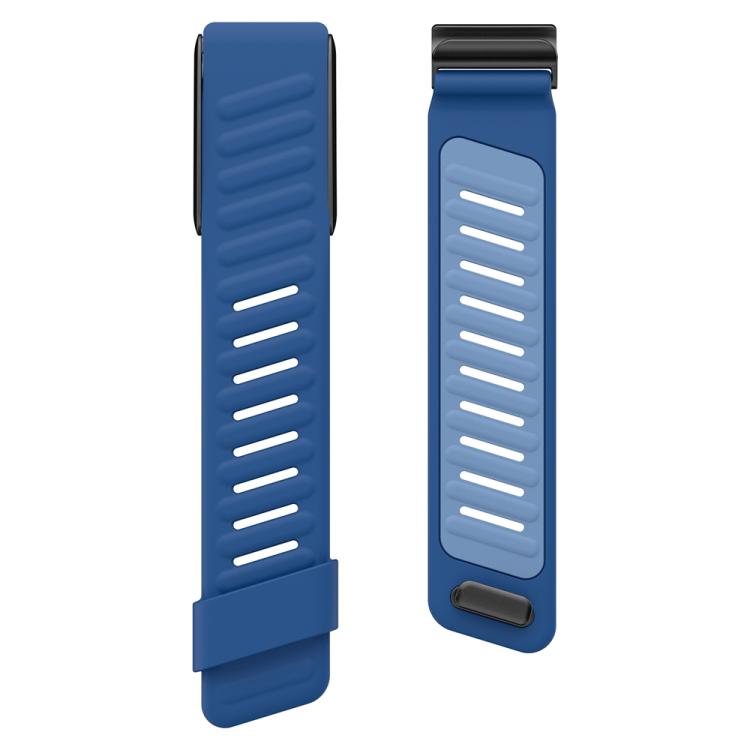 For WHOOP 4.0 Silicone Sports Watch Band(Dark Blue+Light Blue) by bashfashion