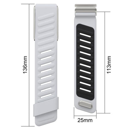 For WHOOP 4.0 Silicone Sports Watch Band(Light Grey+Black) by bashfashion