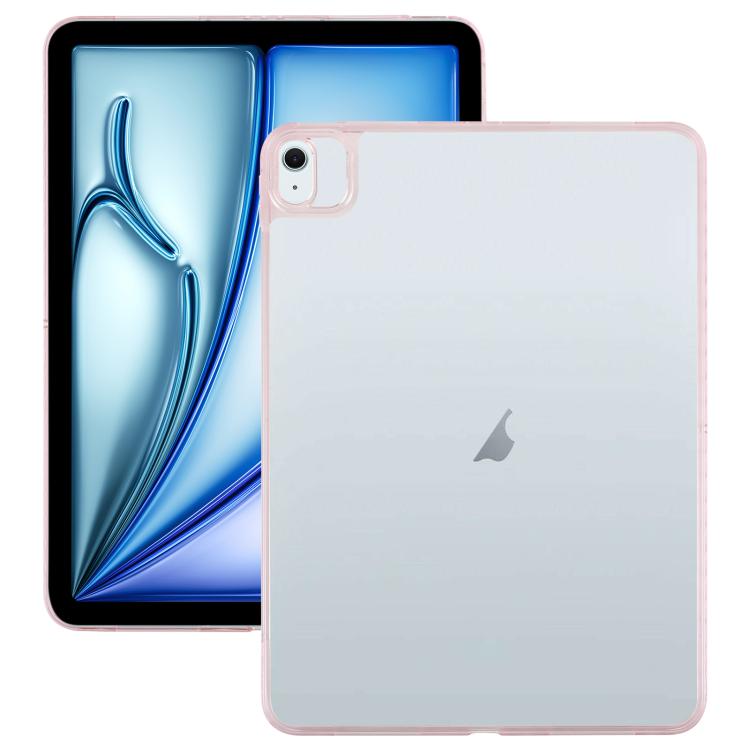For iPad Air 11 2025 / 2024 Color TPU Hybrid Clear Acrylic Tablet Case(Pink) by bashfashion