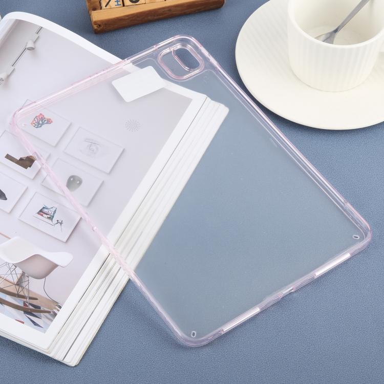 For iPad Air 11 2025 / 2024 Color TPU Hybrid Clear Acrylic Tablet Case(Pink) by bashfashion