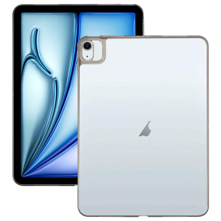 For iPad Air 13 2025 / 2024 Color TPU Hybrid Clear Acrylic Tablet Case(Black) by bashfashion