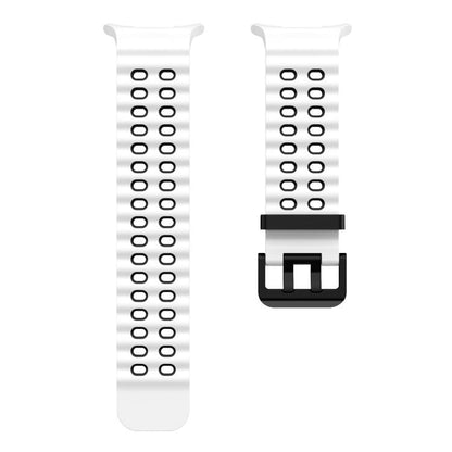 For Samsung Galaxy Watch Ultra 47mm / Ultra 2025 Kalebol Ocean Two-tone Silicone Strap(White Black) by Kalebol