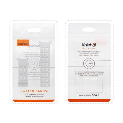 For Samsung Galaxy Watch Ultra 47mm / Ultra 2025 Kalebol Ocean Two-tone Silicone Strap(White Black) by Kalebol