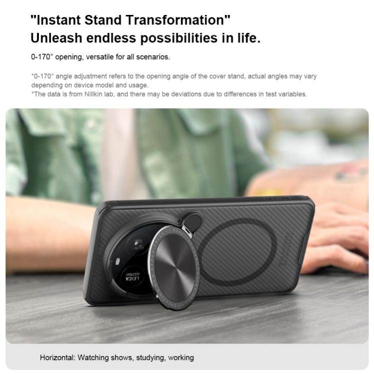 For Xiaomi 15 Ultra NILLKIN CamShield Prop MagSafe Magnetic Translucent PC Phone Case(Black) by NILLKIN