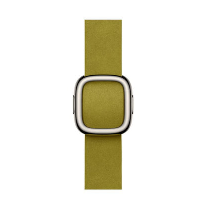 For Apple Watch 46mm / 49mm / 45mm / 44mm Modern Style Leather Watch Band(Yellow) by bashfashion