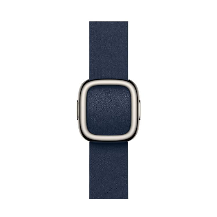 For Apple Watch 42mm / 41mm / 40mm / 38mm Modern Style Leather Watch Band(Dark Blue) by bashfashion