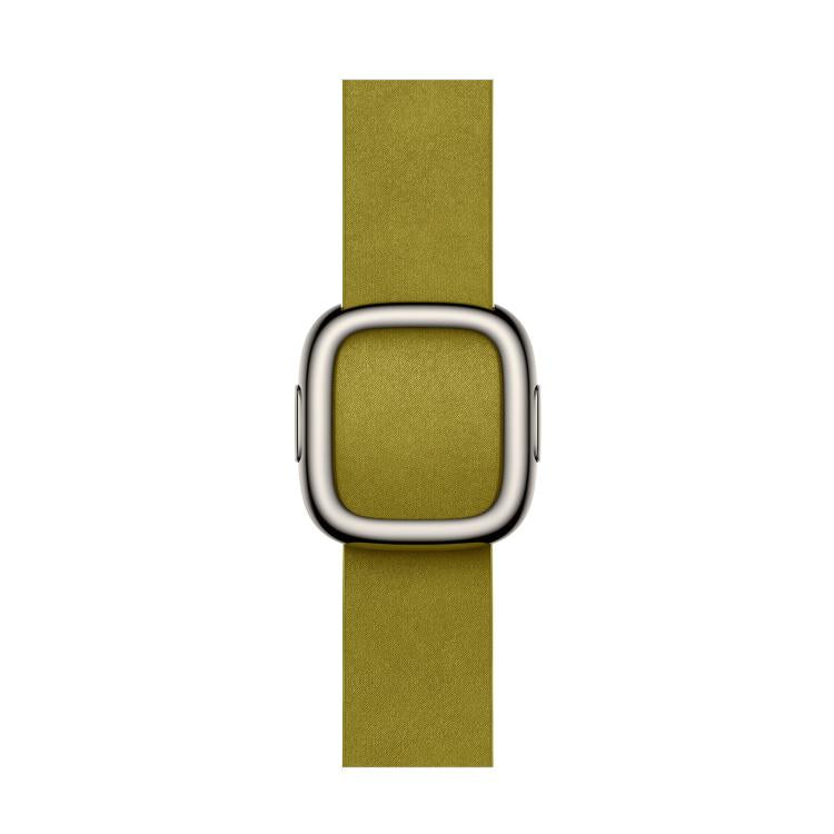 For Apple Watch 42mm / 41mm / 40mm / 38mm Modern Style Leather Watch Band(Yellow) by bashfashion